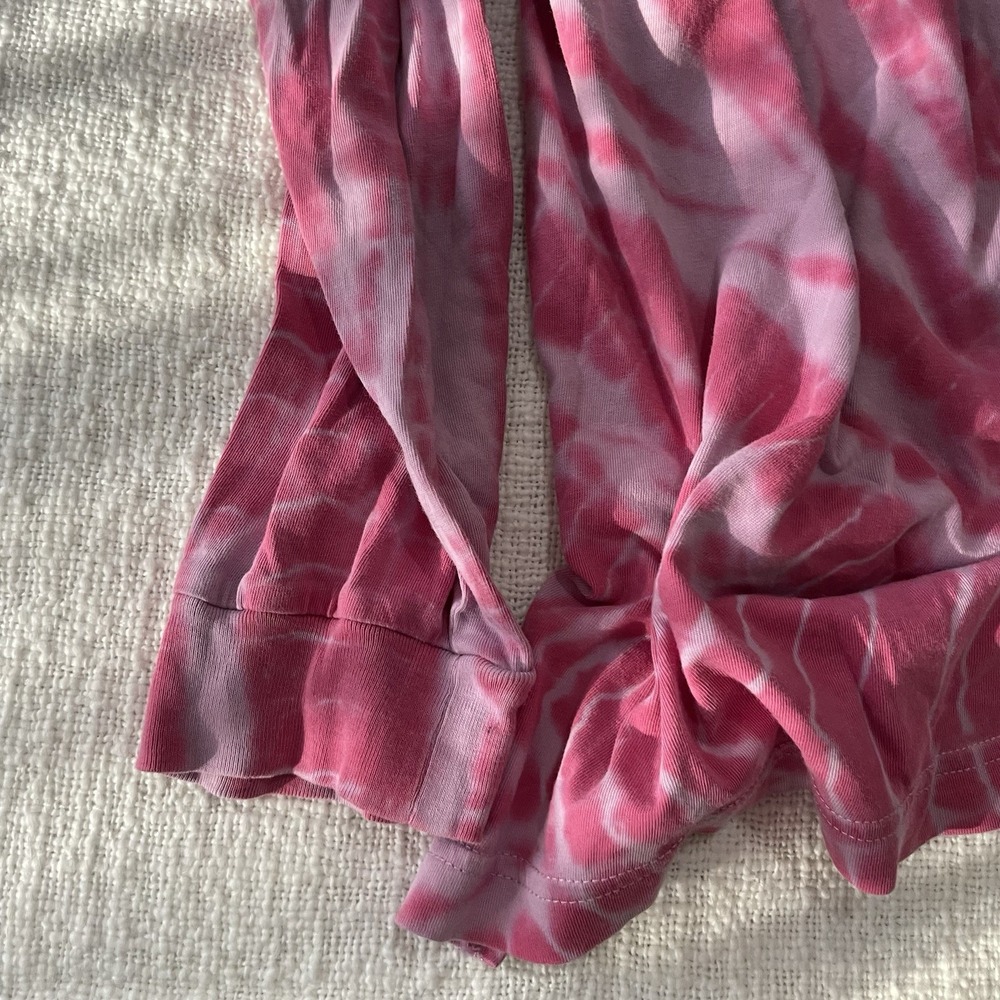 Victoria Secret PINK Large Varsity Crew Long‎ Sleeve Shirt Pocket Tie Dye - Picture 4 of 6